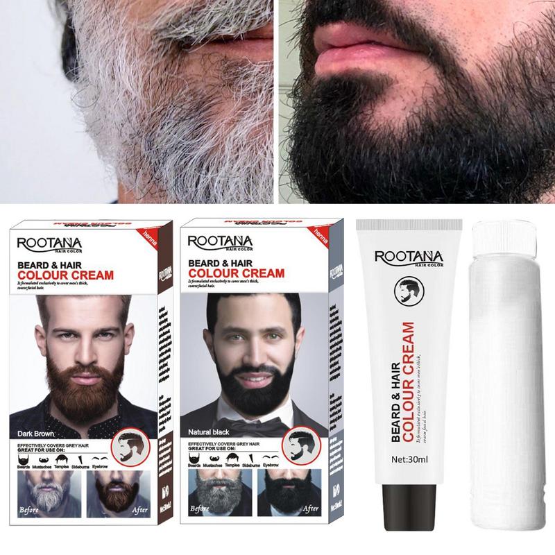 Shaving Cream - 2 pièces/ensemble hommes efficace barbe noir