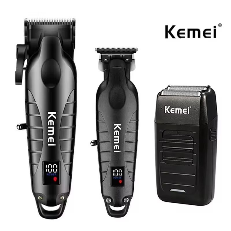 Electric Shaver Rotary - Kemei Kit de tondeuse à cheveux