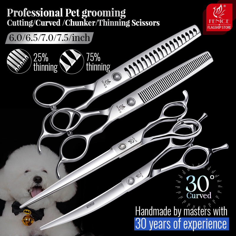 Grooming Scissors - Fenice 6//6.5/7/7.5 pouces professionnel chiens de