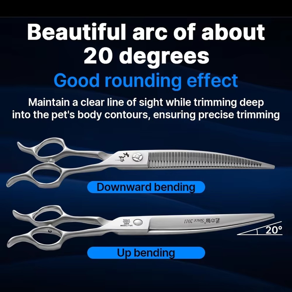 Ciseaux à poils incurvés en ac - Grooming Scissors avis et prix