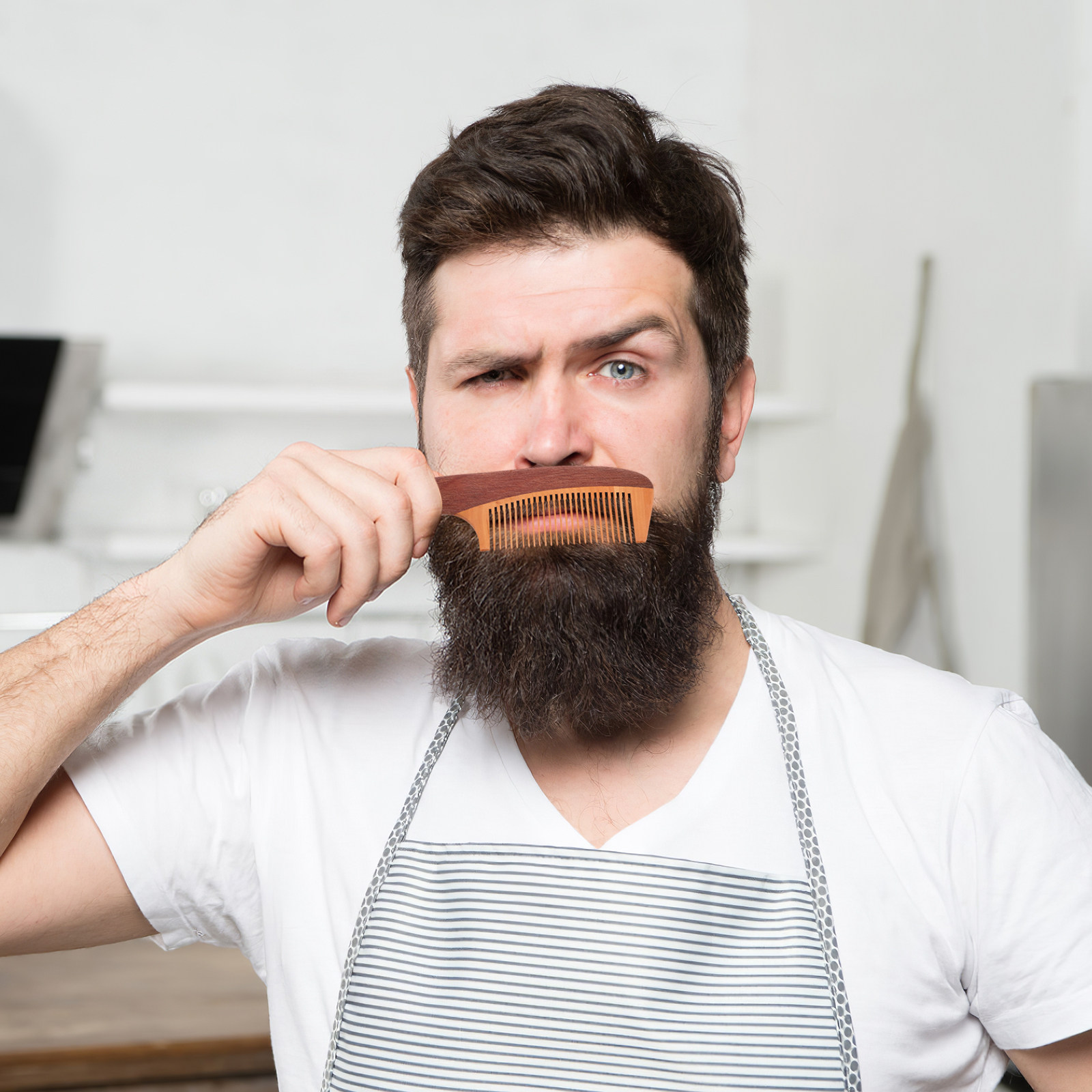 Peigne à barbe pour hommes, pe - Beard Oil avis et prix