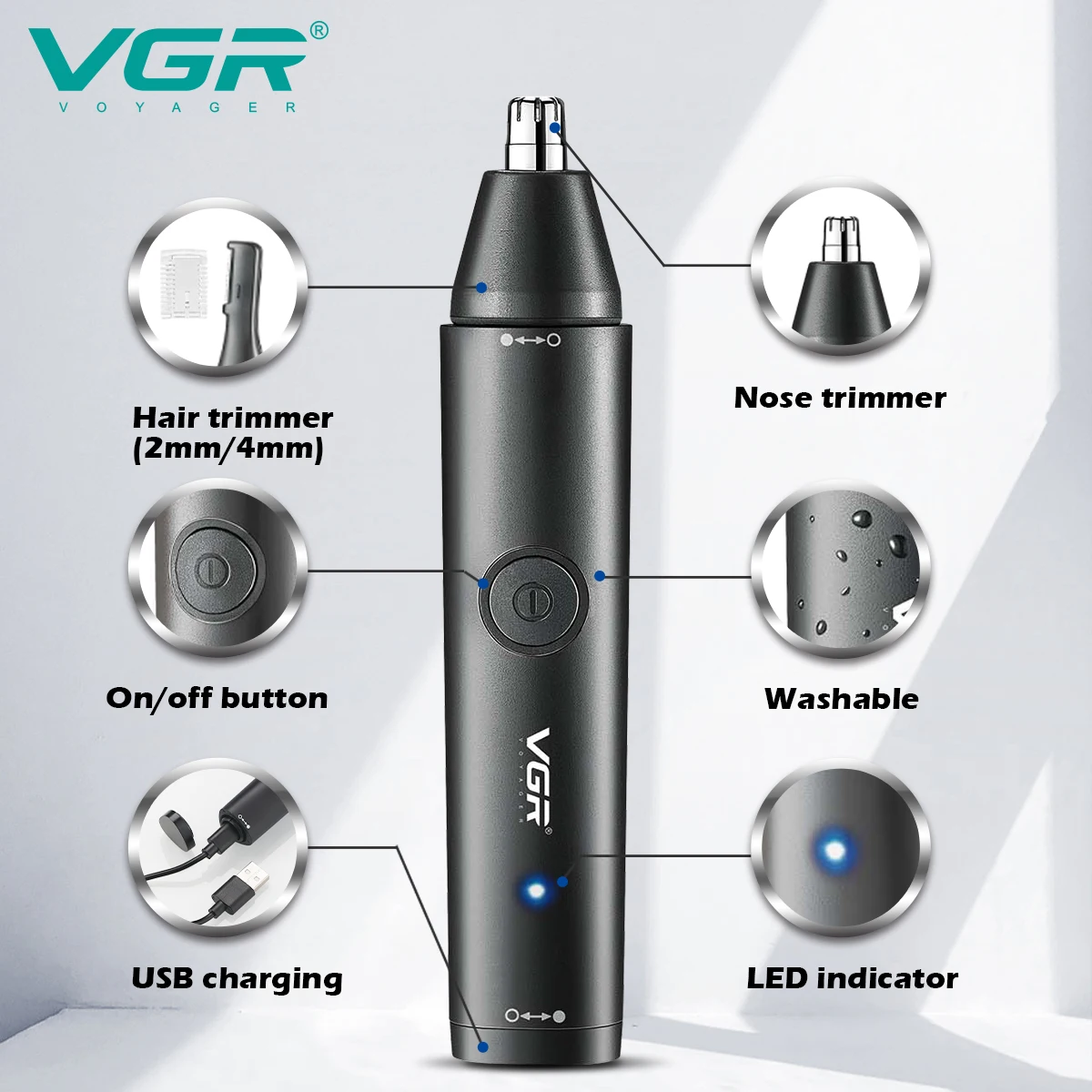 VGR lavable nez tondeuse barbe - Nose Trimmer avis et prix
