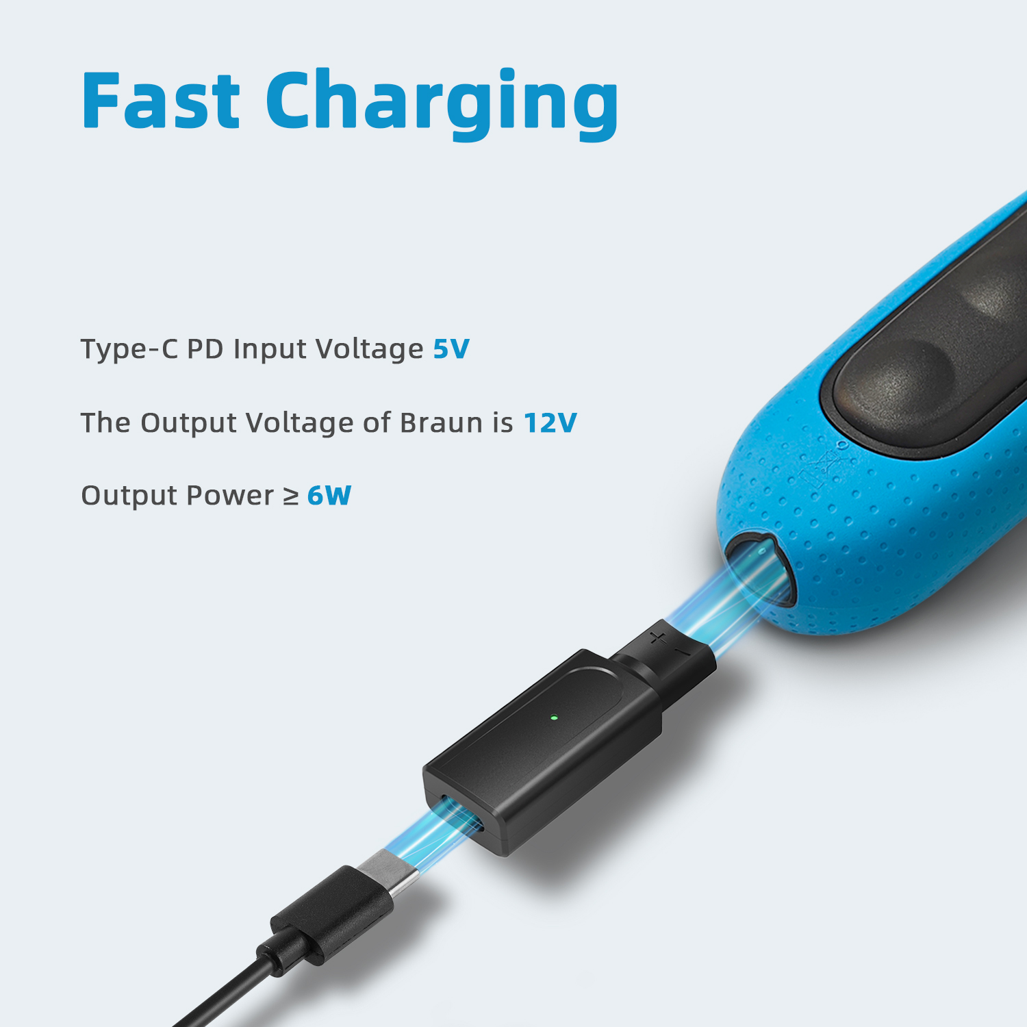 Brangdy 12V Type-C adaptateur  - Electric Shaver Rotary avis et prix